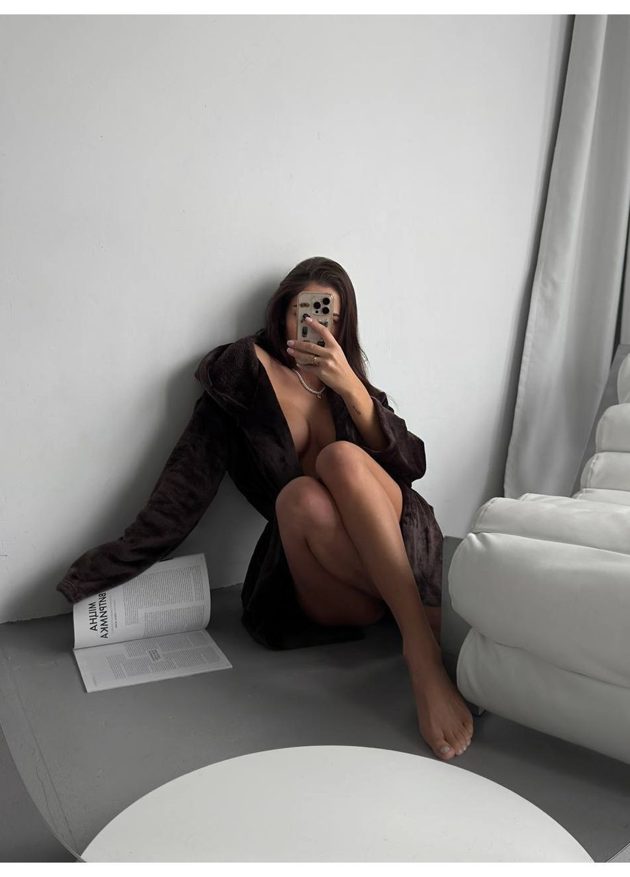 Махровый короткий халат Adelante (369378330)