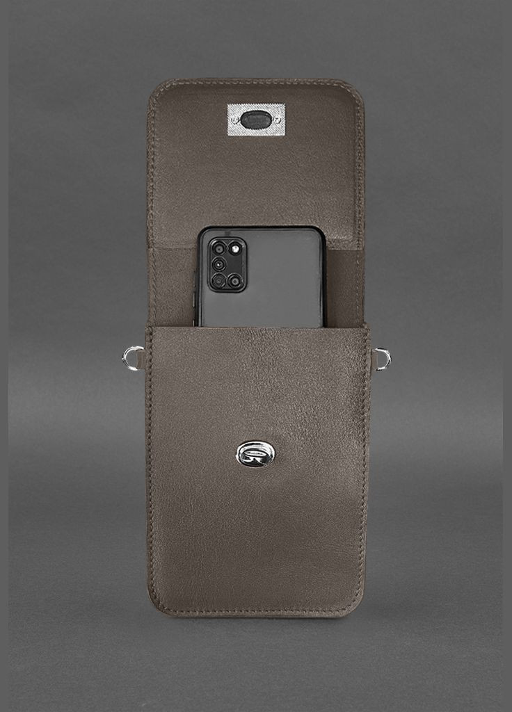 Кожаная сумка для телефона Tina Темно-бежевая (A-029126) BlankNote (330144510)