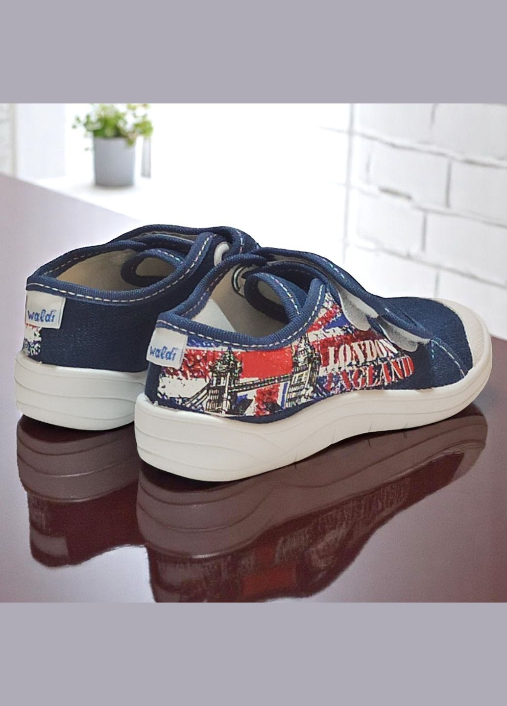 Синій ортопедичні кеди для хлопчика на липучках валді Waldi