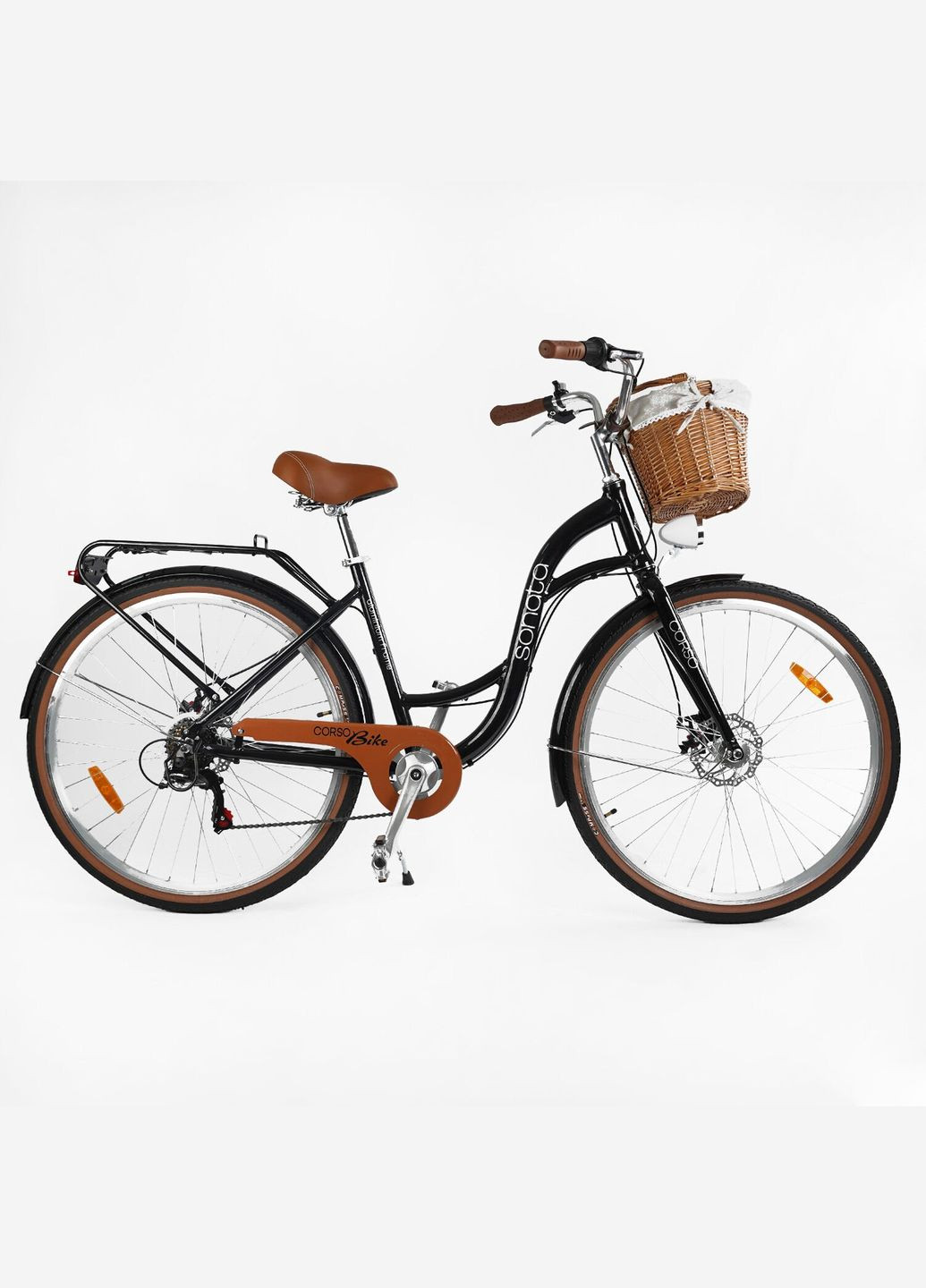 Велосипед міський "Sonata" (SN-28033) + КОШИК Corso (324620177)