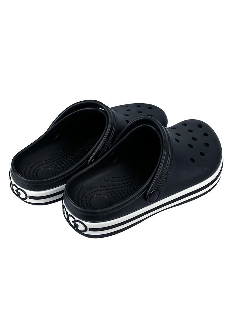Кроксы сабо мужские черные с белой полосой 520-2 Dago (257108184)