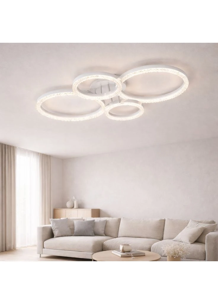 Люстра LED Christy-R-80Вт WH, 3000-6000К, 300-6400 Лм, пульт ДУ, 660х465х125мм,біл. NEW ARTIER HOPFEN (397588053)