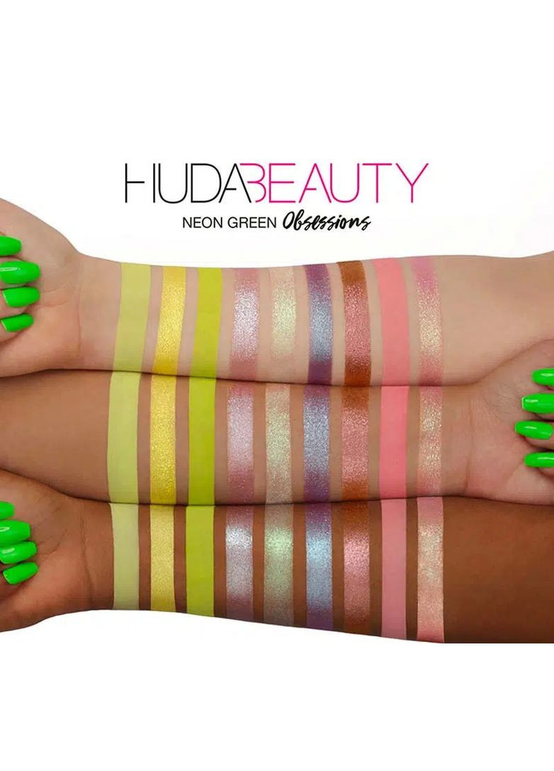 Неоновые тени для век Neon Green Obsessions Huda Beauty (352749166)