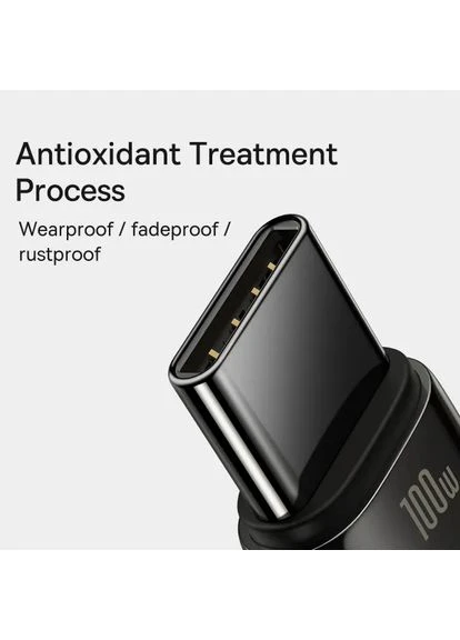 Кабель Tungsten Gold Fast Charging Data Cable USB to Type-C 100W 1 м Black (CAWJ000001) Baseus (400978866)