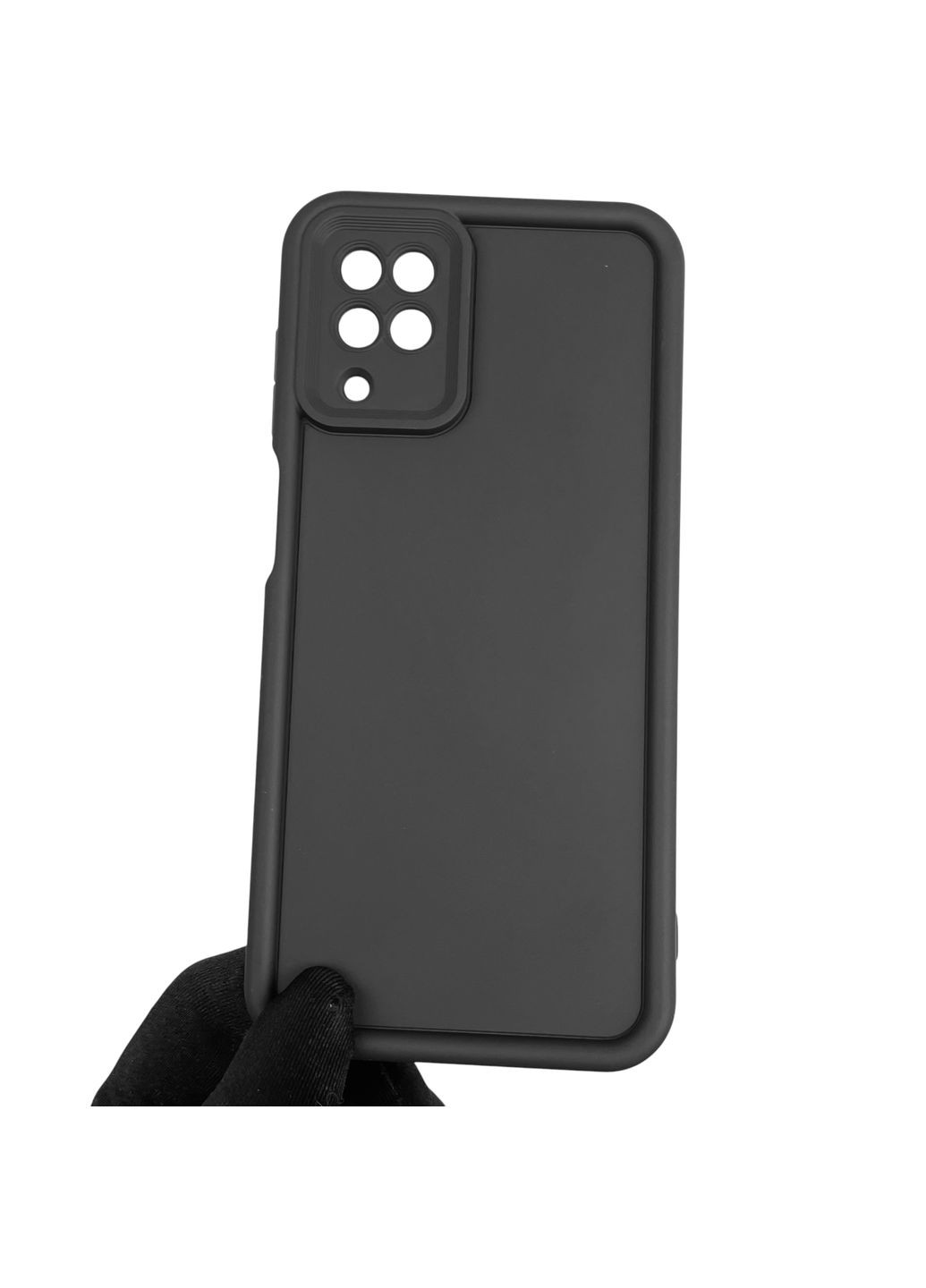 Чехол силиконовый Soft Touch для Galaxy M12 (SM-M127F) черный (Полная защита камеры) Samsung (366386578)