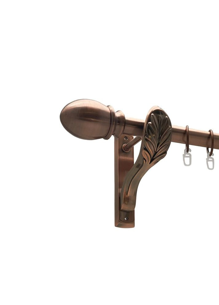 Карниз Белуно металевий однорядний ретро гладка труба Мідь 25 мм 240 см (00-00016278) ORVIT (300279218)