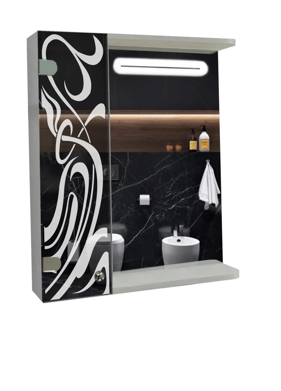 Зеркальный шкаф с подсветкой 600х700х140 ШК852 No Brand (313594845)