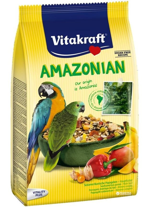 Повсякденний корм для американських папуг Amazonia 750 г (4008239216434) Vitakraft (316135296)
