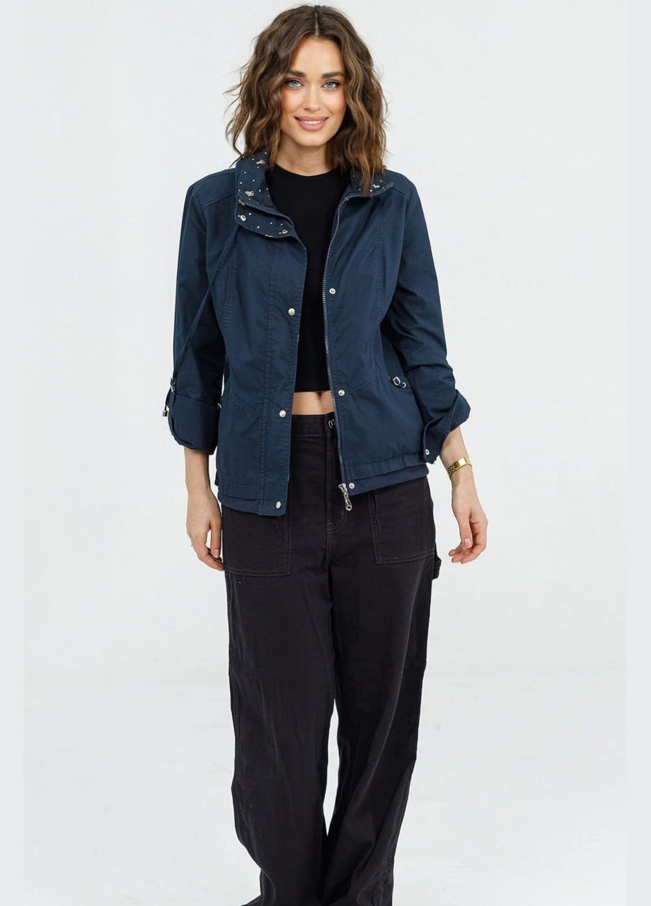 Синя демісезонна куртка-вітровка Lora