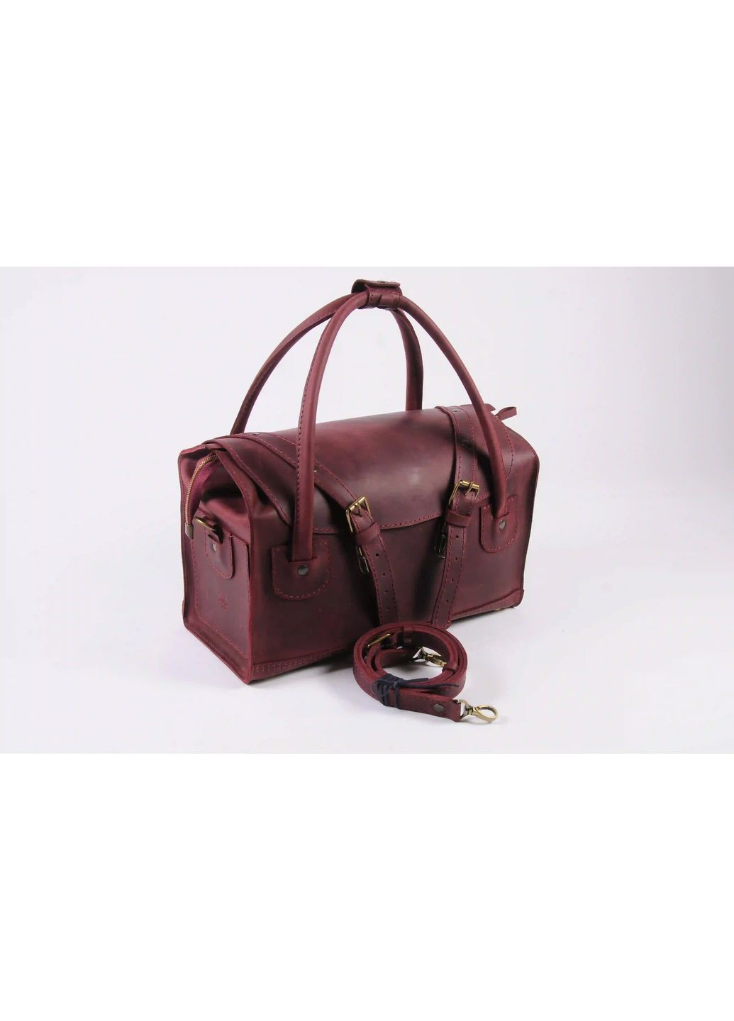 Сумка-саквояж ручної роботи з високоякісної натуральної шкіри "крейзі хорс" Helen Саквояж (370785208)