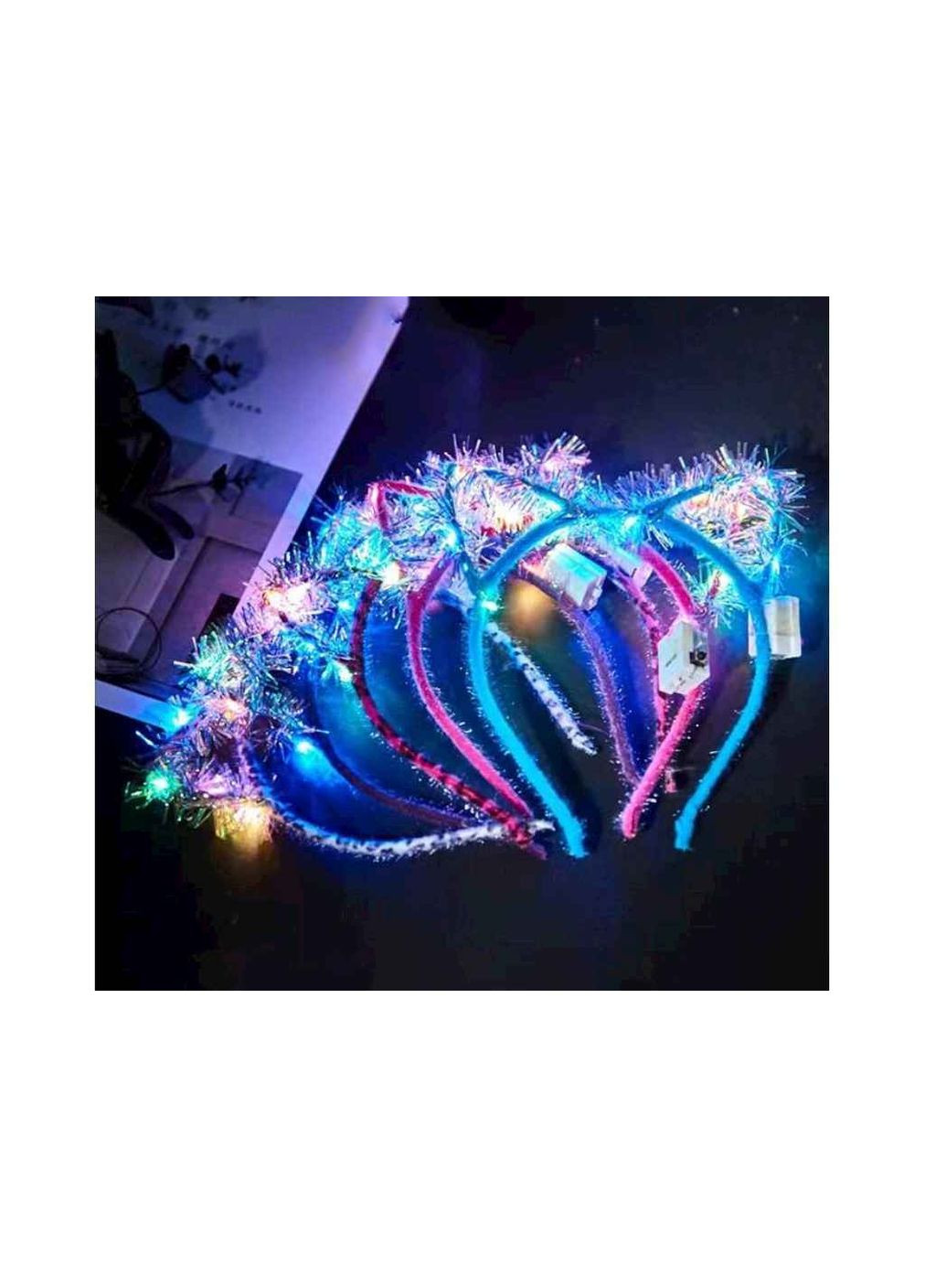 Обруч ушки-дождик FG24030554B малиновый Metr (364683727)