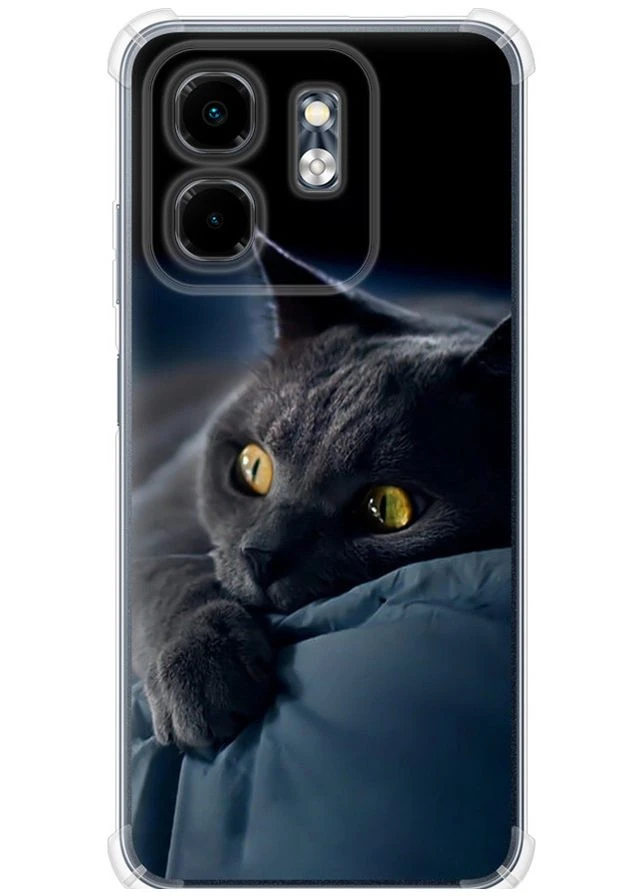 Силиконовый чехол 'Дымчатый кот' для Endorphone Infinix Smart 9 (338623692)