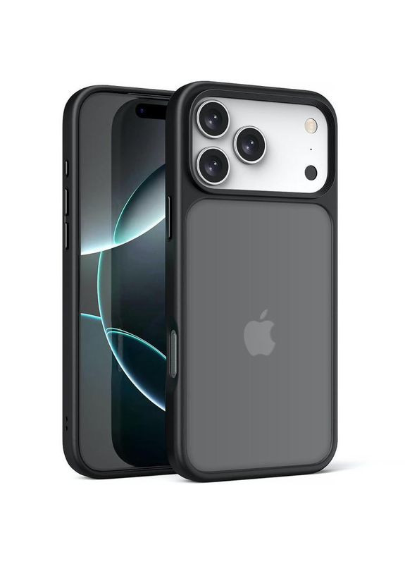 TPU+PC чохол Metal Buttons для Apple iPhone 17 Pro Max (6.9") Чорний / Black No Brand (370606016)