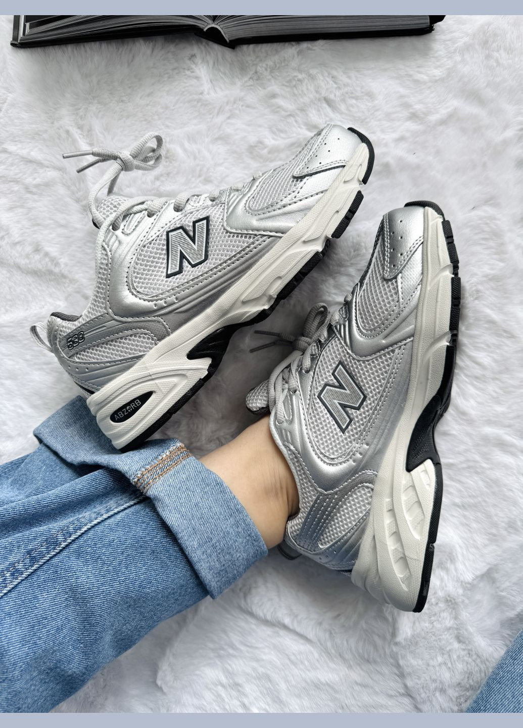 Кросівки жіночі і чоловічі New Balance 530 Silver Metallic | Нью Беланс 530 срібні No Brand срібні демісезони (341264122)