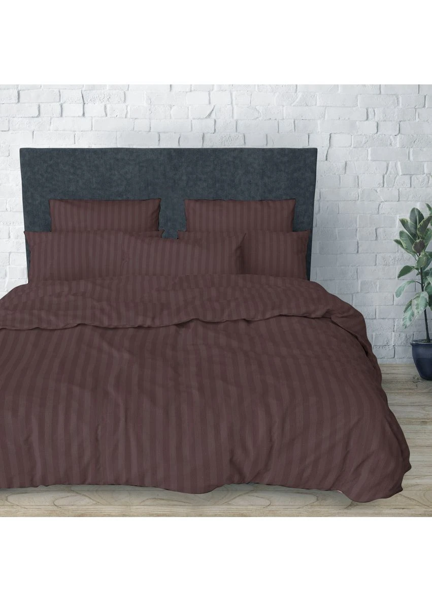 Простирадло на гумці Stripy Chocolate бязь 160х200х20 см коричневе (2800004674478) SoundSleep (362575501)