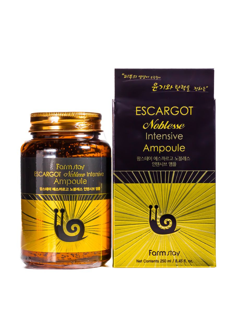 Cироватка для обличчя ампульна проти зморшок Escargot Noblesse 250 мл FarmStay (335050646)