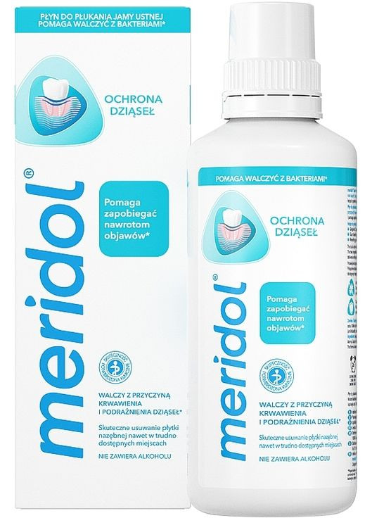 Ополіскувач для ротової порожнини "Мерідол" від кровоточивості ясен Gum Protection 400ml (664823-31015736) meridol (368640830)