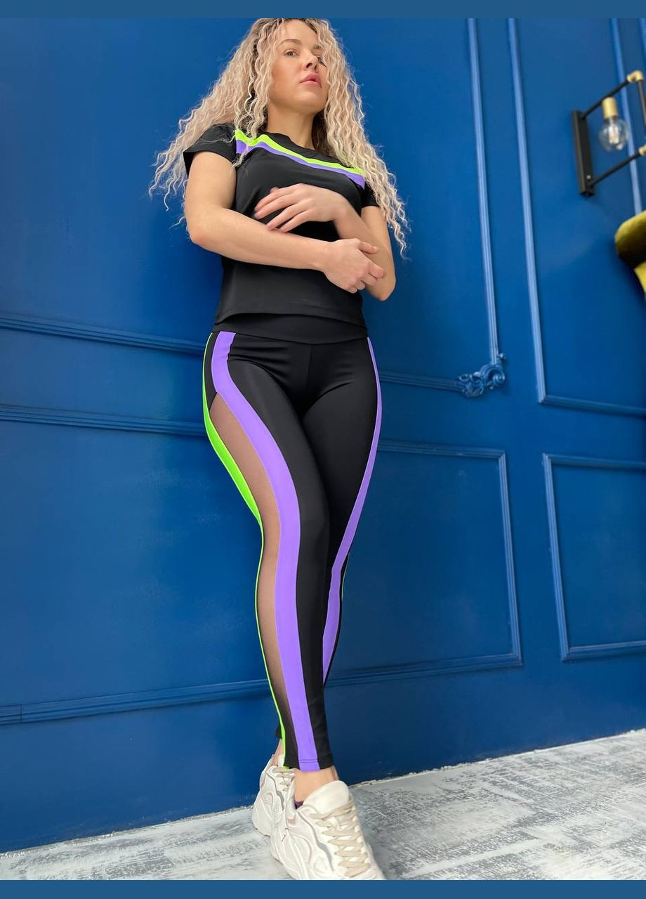 Комплект для фитнеса ( футболка + лосины ) No Brand (293515090)