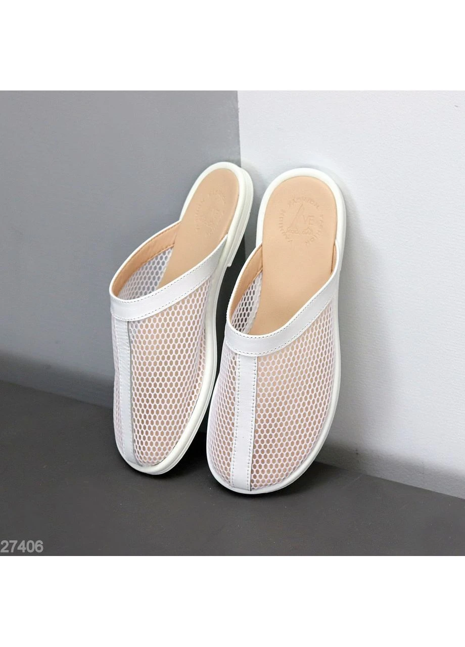 Білі шльопанці No Brand (395114250)