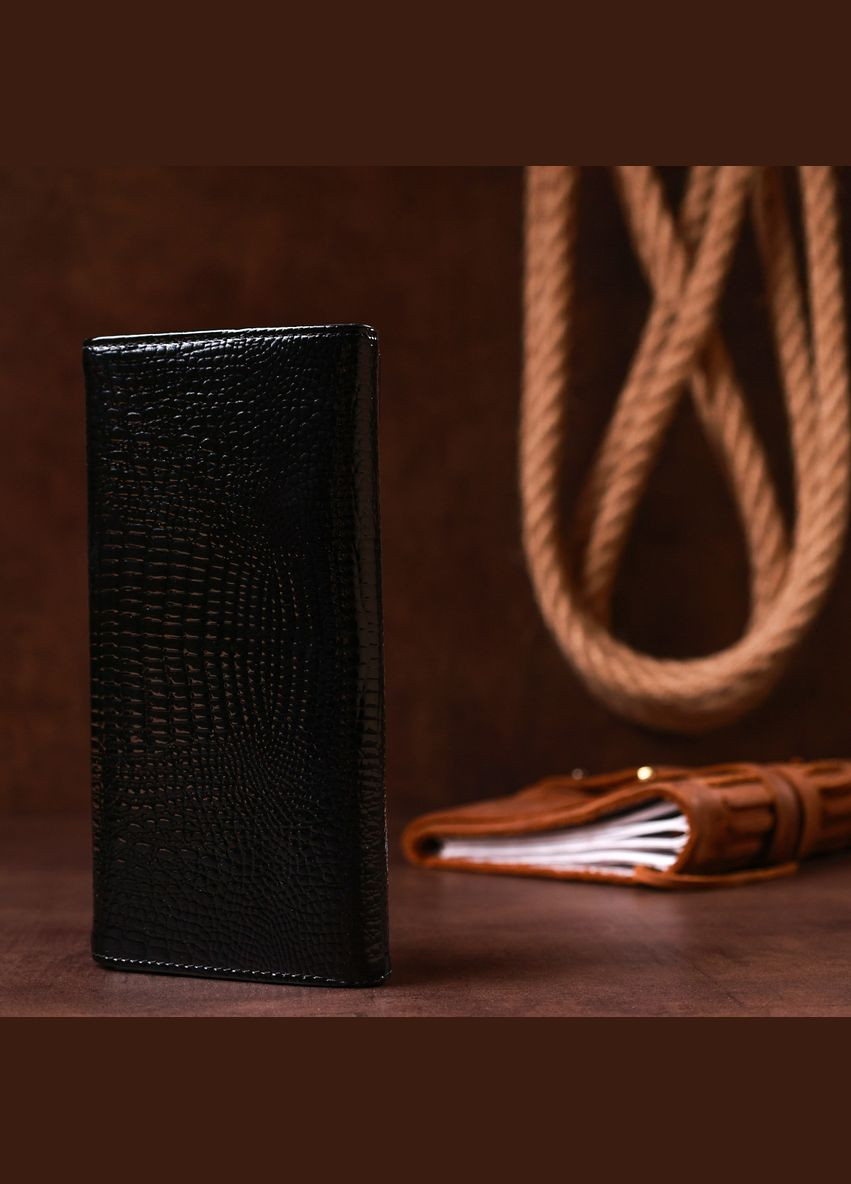 Женский кошелек из экокожи с монетницей 19012 Черный KIVI (306882078)