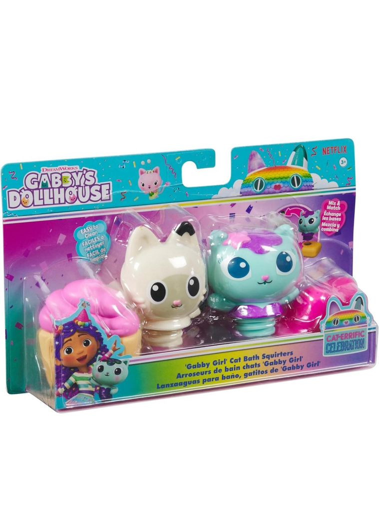 Ігровий набір для ванни Gabby's Dollhouse з кішками Габбі: Меркет і Панді Пауз Mercat & Pandy Paws Ляльковий будиночок Габбі Spin Master (360715714)