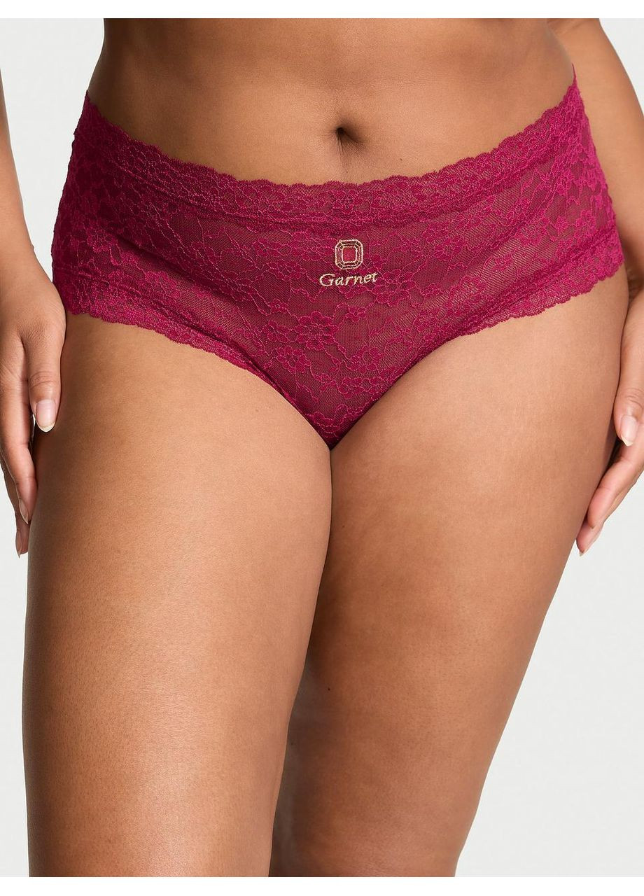 Женские трусики Victoria’s Secret Posey Lace Cheeky XS бордовые Victoria's Secret (363021555)
