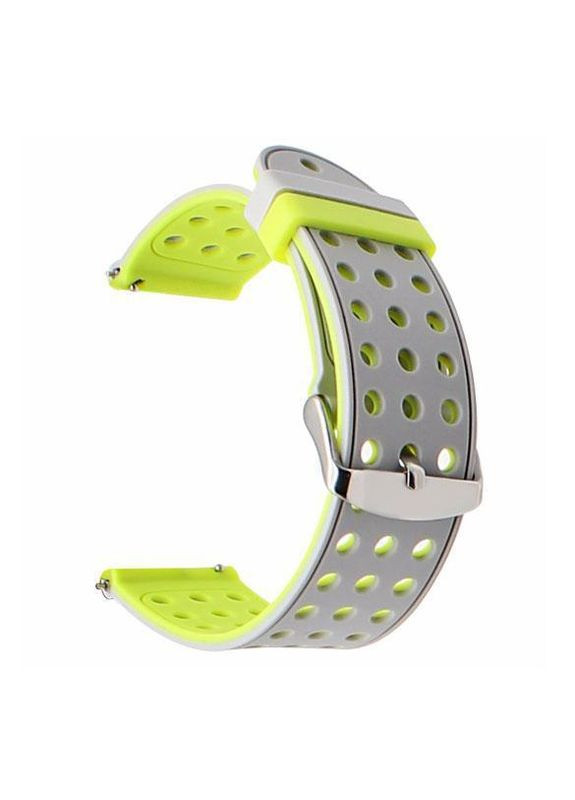 Двухсторонний ремешок с перфорацией для часов Xiaomi Amazfit GTR 47 mm - Grey&Yellow Primo (266914430)
