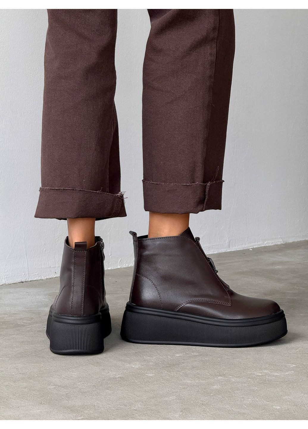 Зимние зимние кожаные ботинки Helen