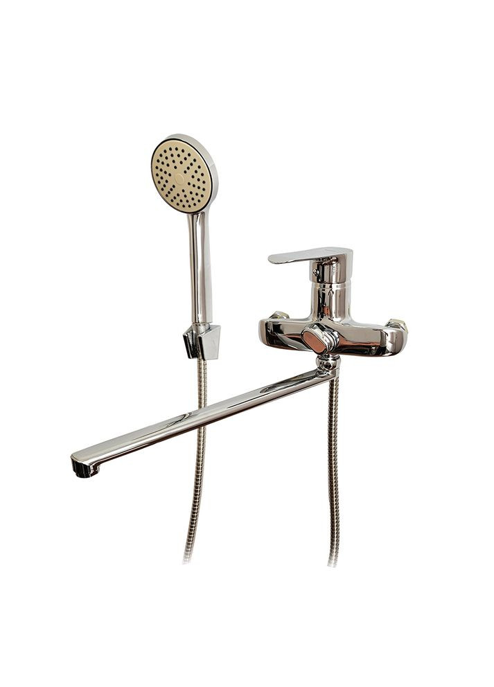 NKS1-152 ванна одновес. длинный поворот. излив сплав Ø (хром) {10/1} Wezer (371881590)