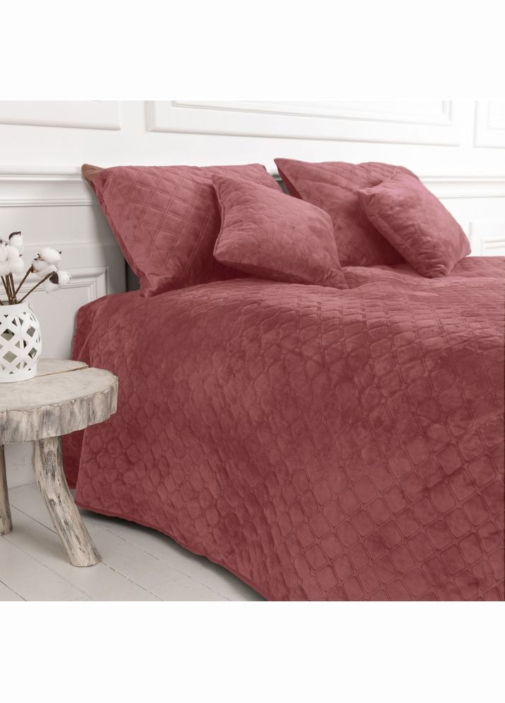 Покрывало полуторное Velour Ромб круглый 4-00515-22724 150х210 см розовое ТЕП (364108385)