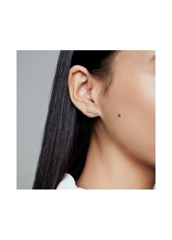 Срібні сережки Пандора кульчики "Сфери" 298359 Kabluchka (355344776)