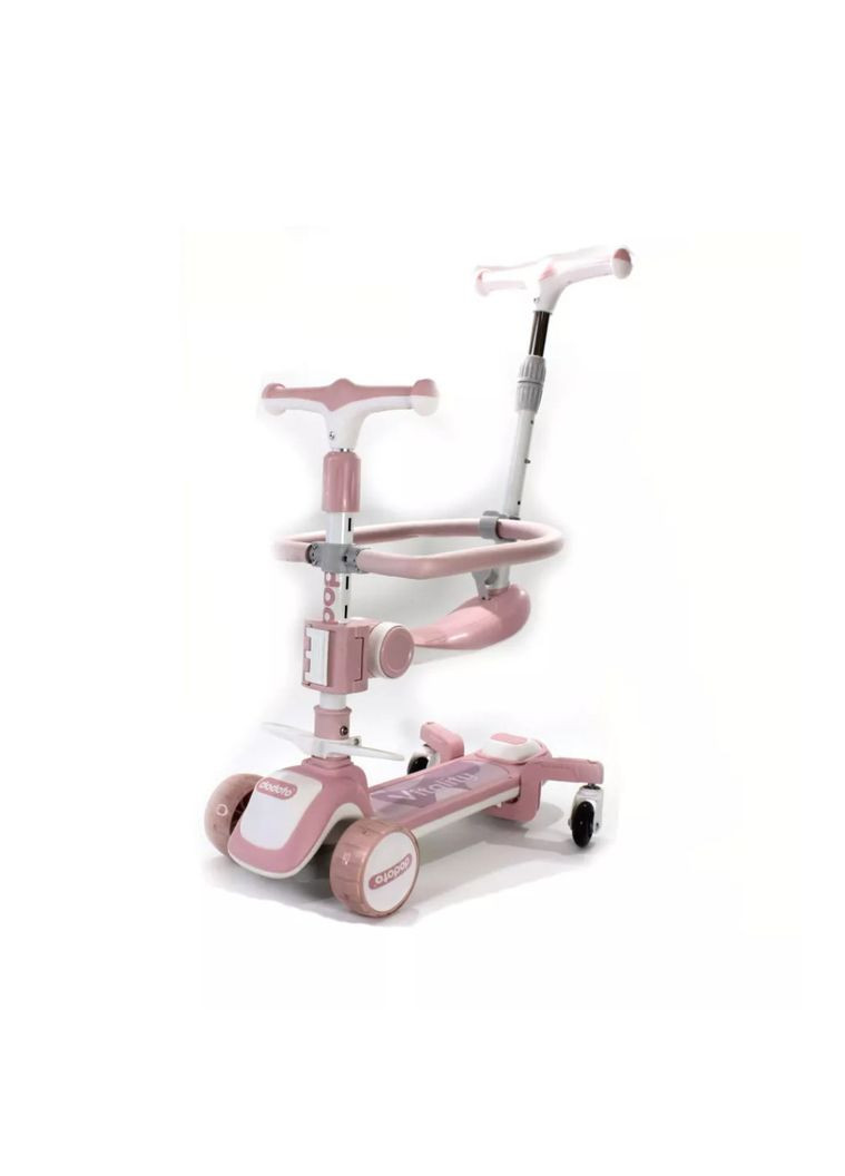 Самокат дитячий триколісний (9007) Рожевий Bavar Sport (362444931)