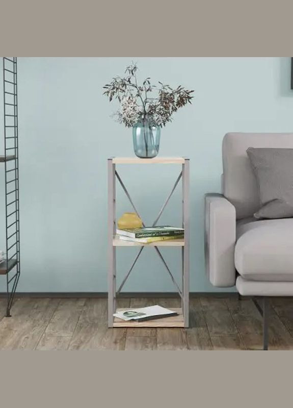 Этажерка 3/34 Серии Коннект 73x34x28 серый ДСП 16мм FRD-104302 Ferrum-decor (353500550)