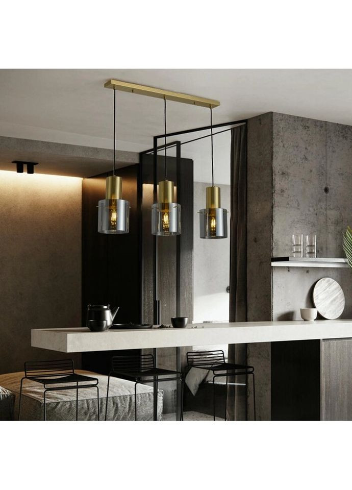 Люстра підвісна на 1 лампочку 26629 Золото 30-180х28х17 см. Sunnysky (324396350)