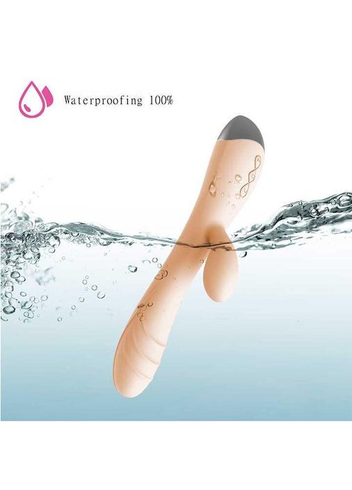 Бежевый вибратор кролик для клитора и точки G USB – Вибраторы No Brand (368892972)