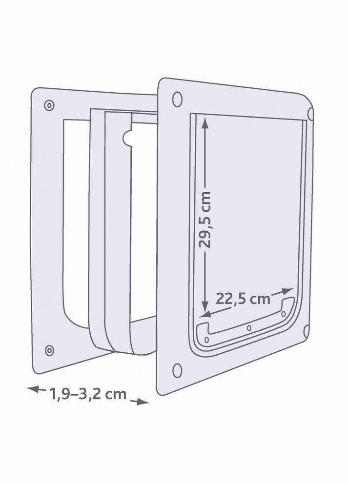 Дверца для собак FreeDog SM, пластик, 30х36см Trixie (292258490)