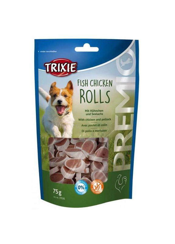 Лакомство для собак Premio Chicken and Pollock Rolls с курицей и рыбой 75 г (31535) Trixie (362135082)