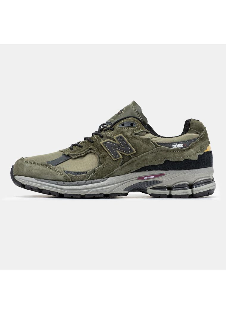 Серые демисезонные кроссовки мужские new balance 2002r green нью беланс 2002r No Brand
