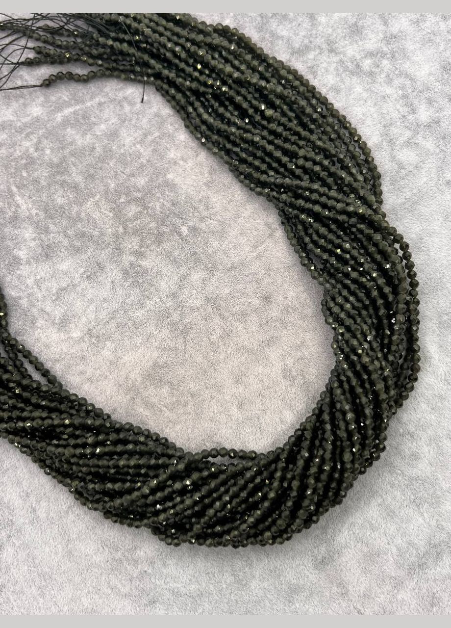 Обсидіан на нитці без замка 3 мм 40 см No Brand (311678172)