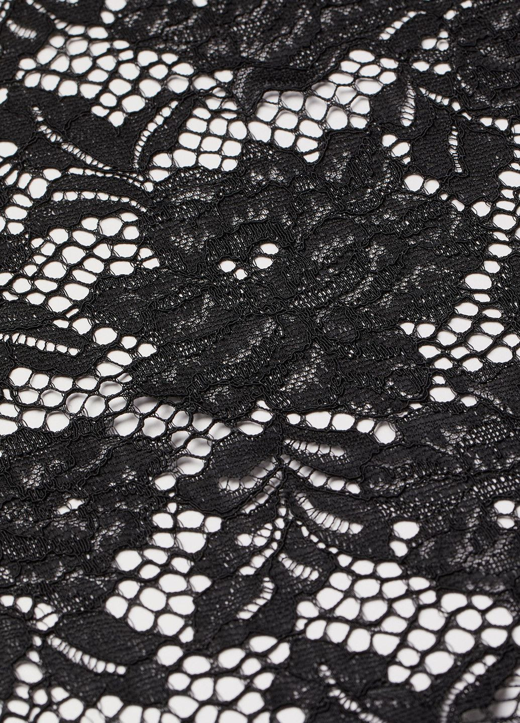 Чорна кежуал мереживна сукня без підкладки H&M однотонна