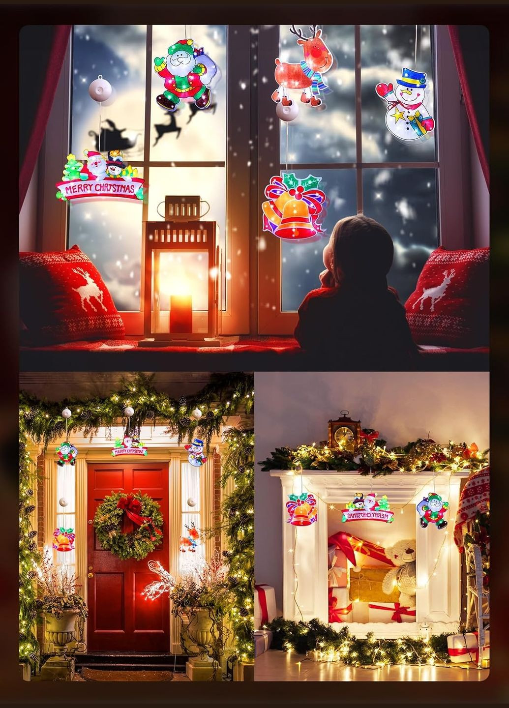 Новорічний декор на стіну 1шт Amazon (333194977)