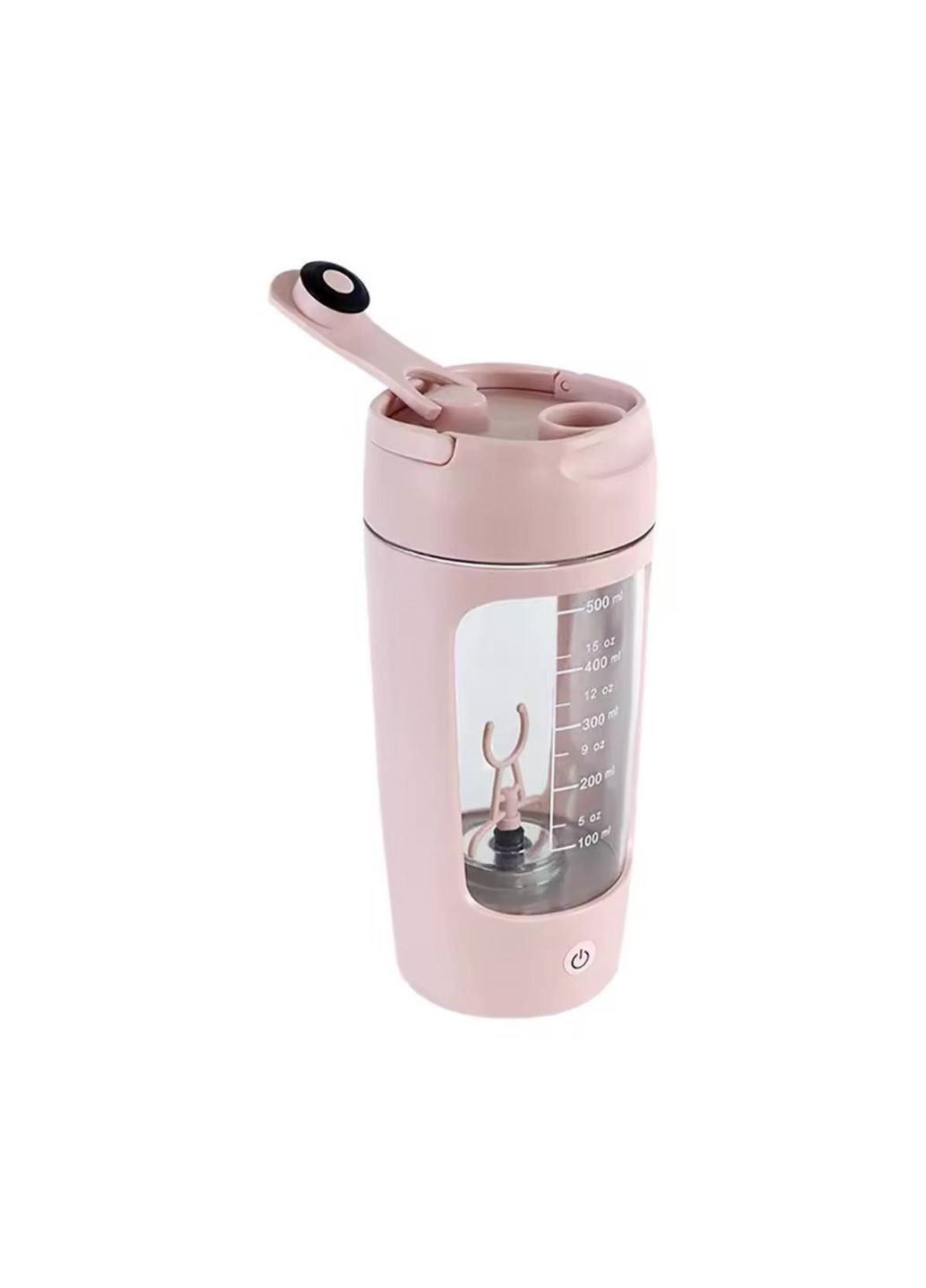 Електричний шейкер на акумуляторі Automatic mixing up Tritan для спортивних коктейлів 650ml Рожевий No Brand 23652 (316302961)