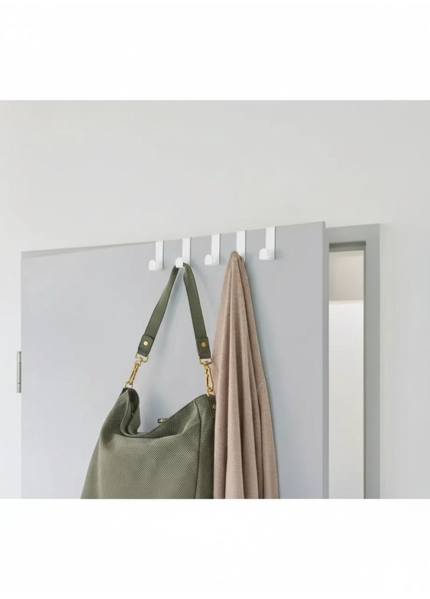 Набор дверных вешалок-крючков 5 шт. LIVARNO Home (Белый) Lidl (369163567)