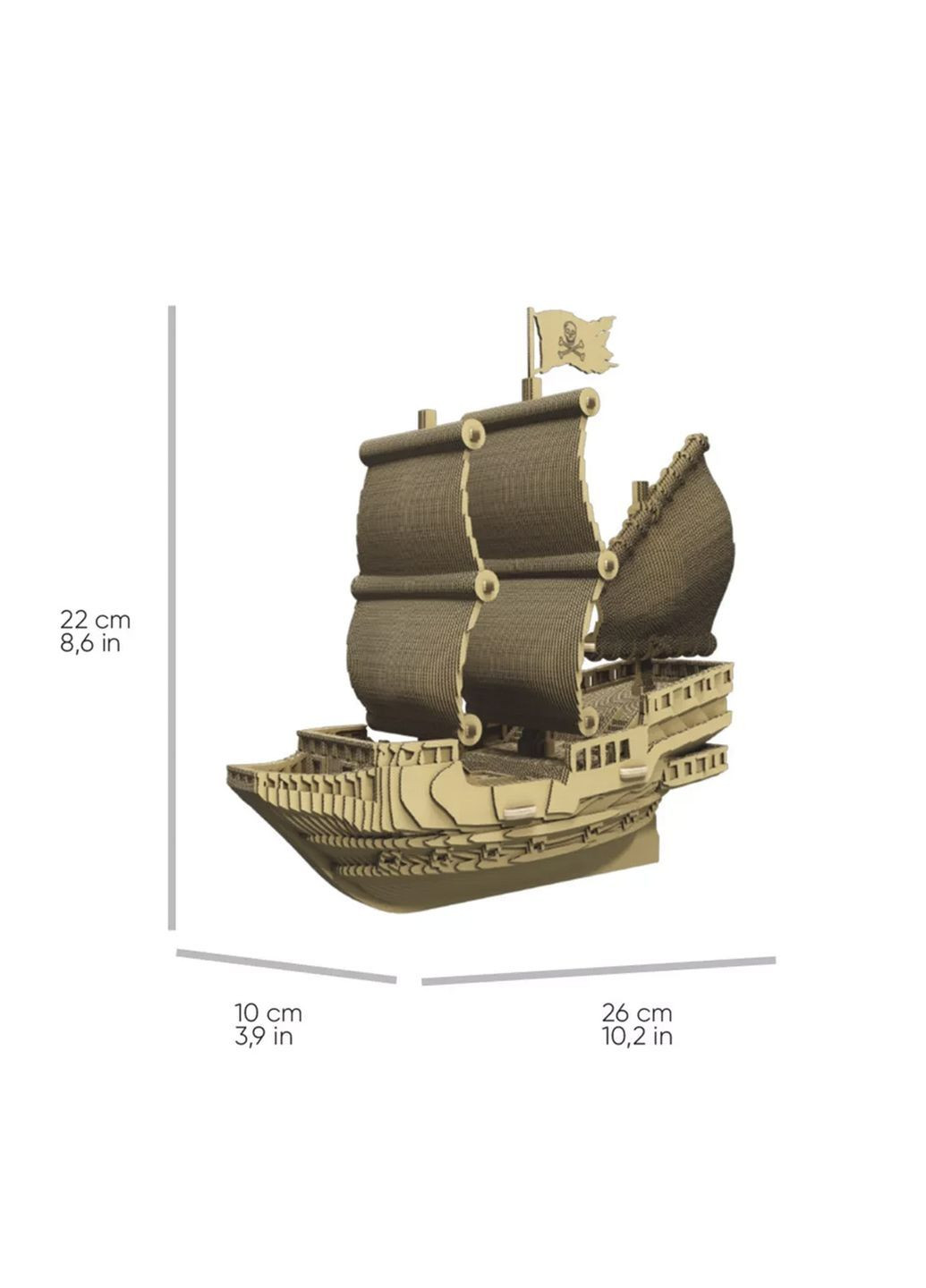 Картонний конструктор 3D Puzzle PIRATE SHIP колір різнокольоровий ЦБ-00289957 Cartonic (371881577)