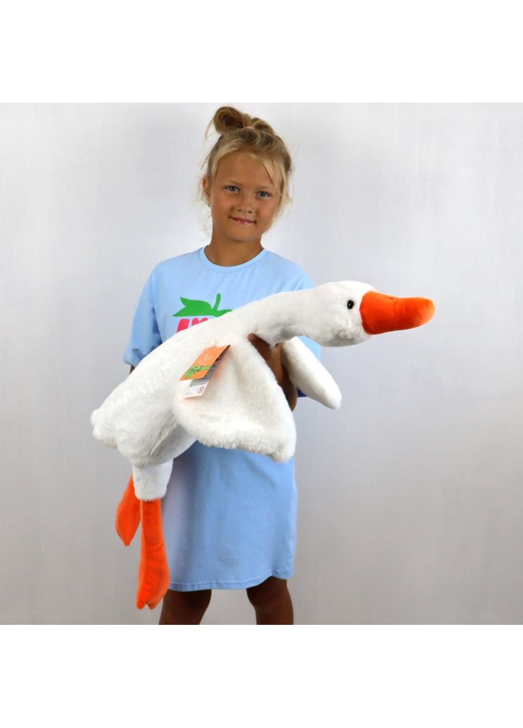 М'яка іграшка подушка обіймашка "Гусь-обіймусь", 95см Копиця (370676667)