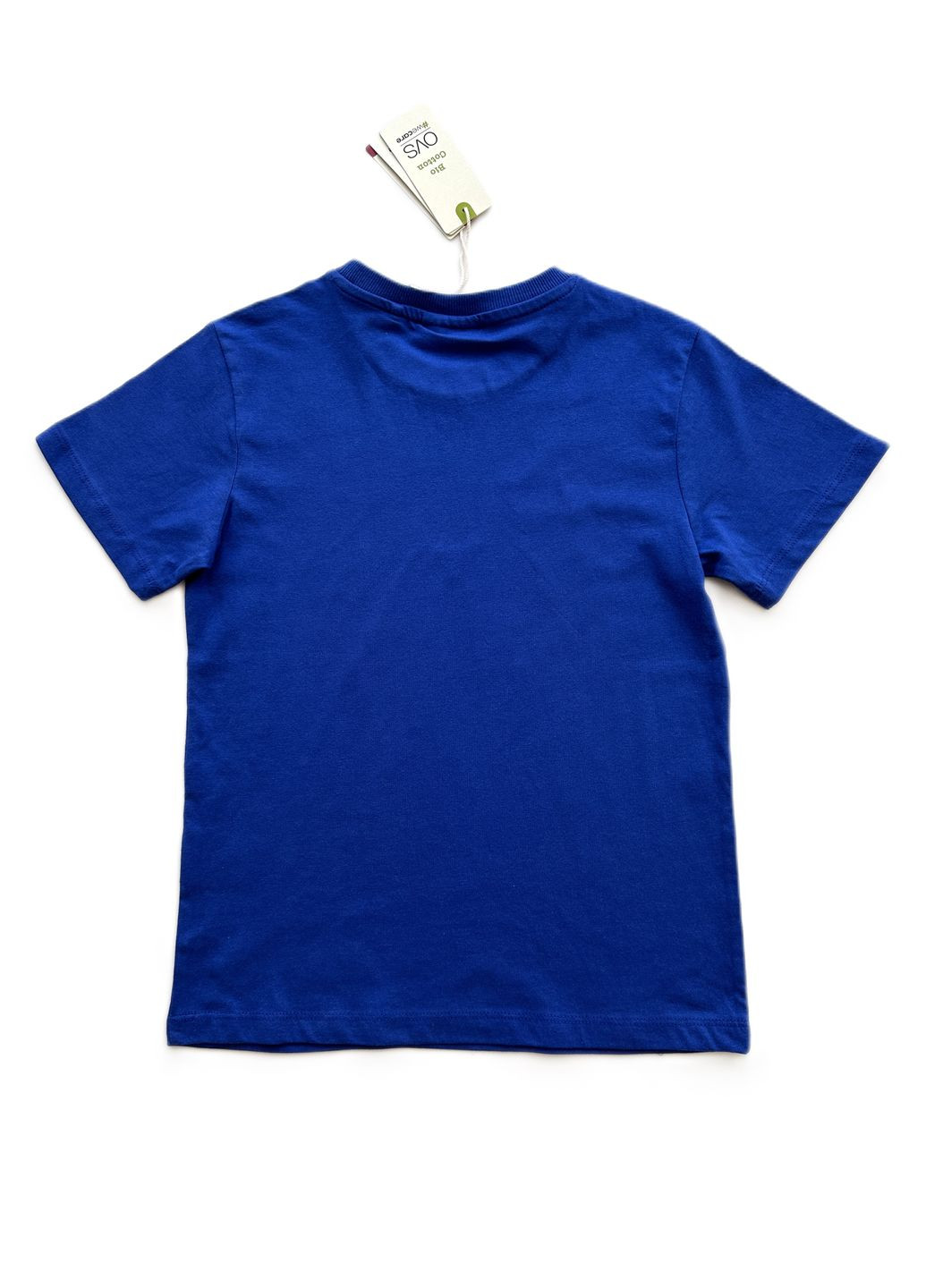 Синяя летняя футболка для парня синяя однотонная 2000-41 (134 см) OVS