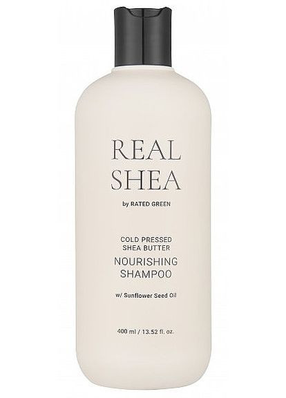 Живильний шампунь для волосся з маслом ши Real Shea Cold Pressed Shea Butter Nourishing Shampoo 400ml (2-1091776) Rated Green (369795661)