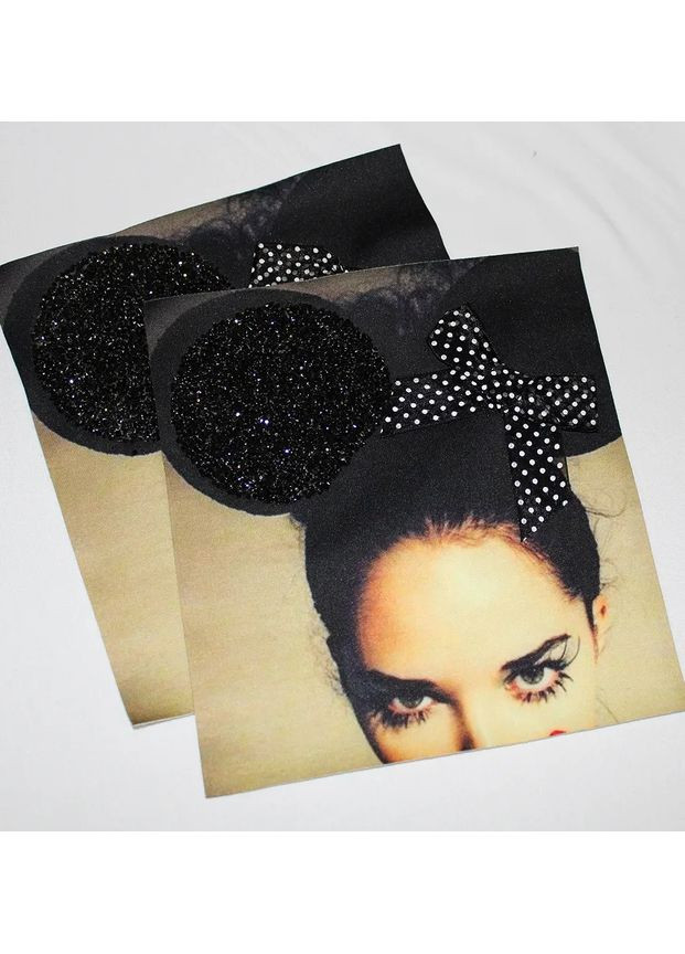 Нашивка тканева з декором "Дівчина міккі" (4256) No Brand (365730952)