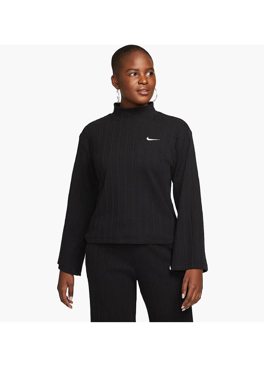 Женская кофта Sportswear Ribbed Jersey Black Nike (365962485)