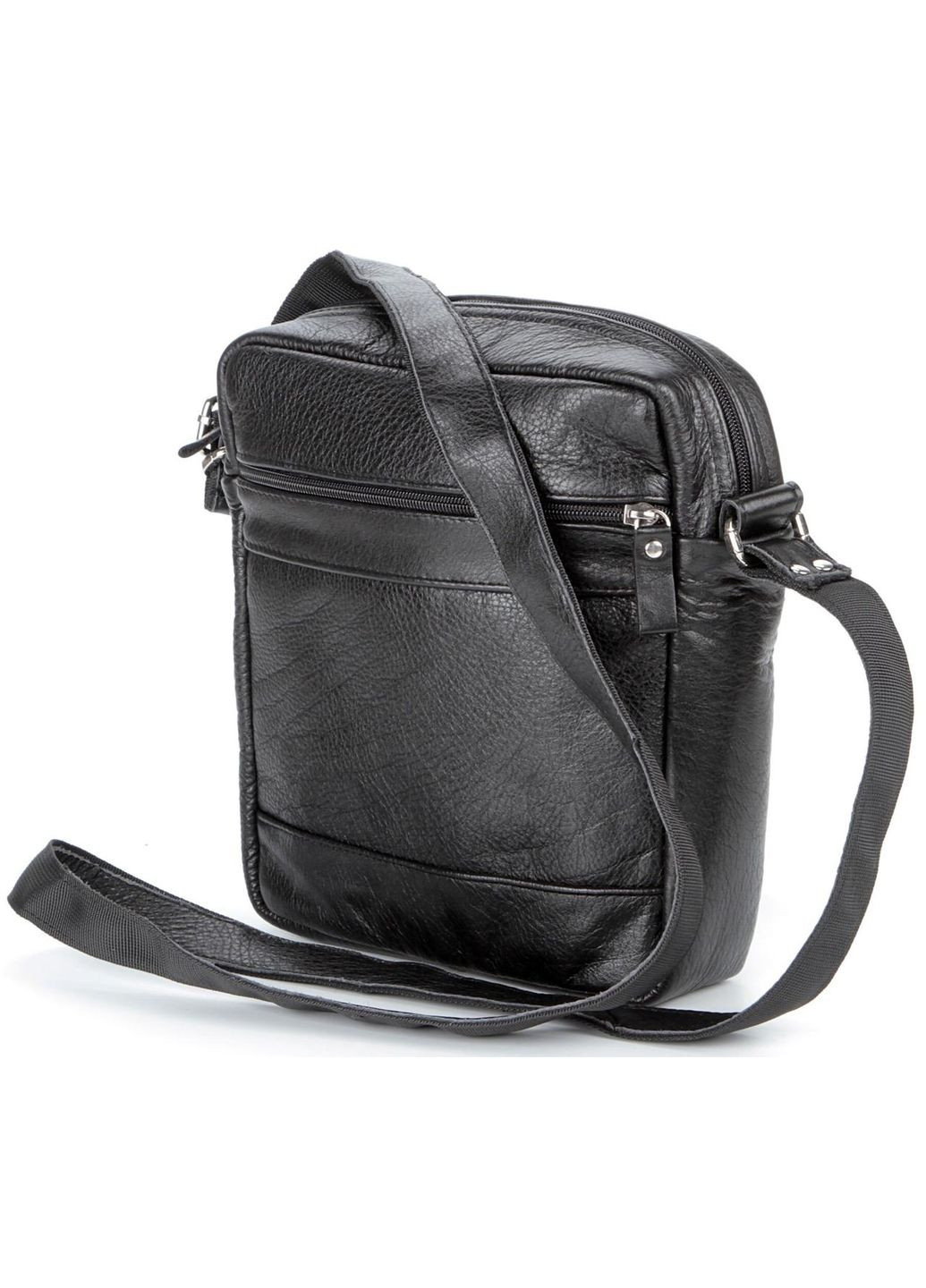 Кожаная мужская сумка 00791 Черная Shvigel (366880566)